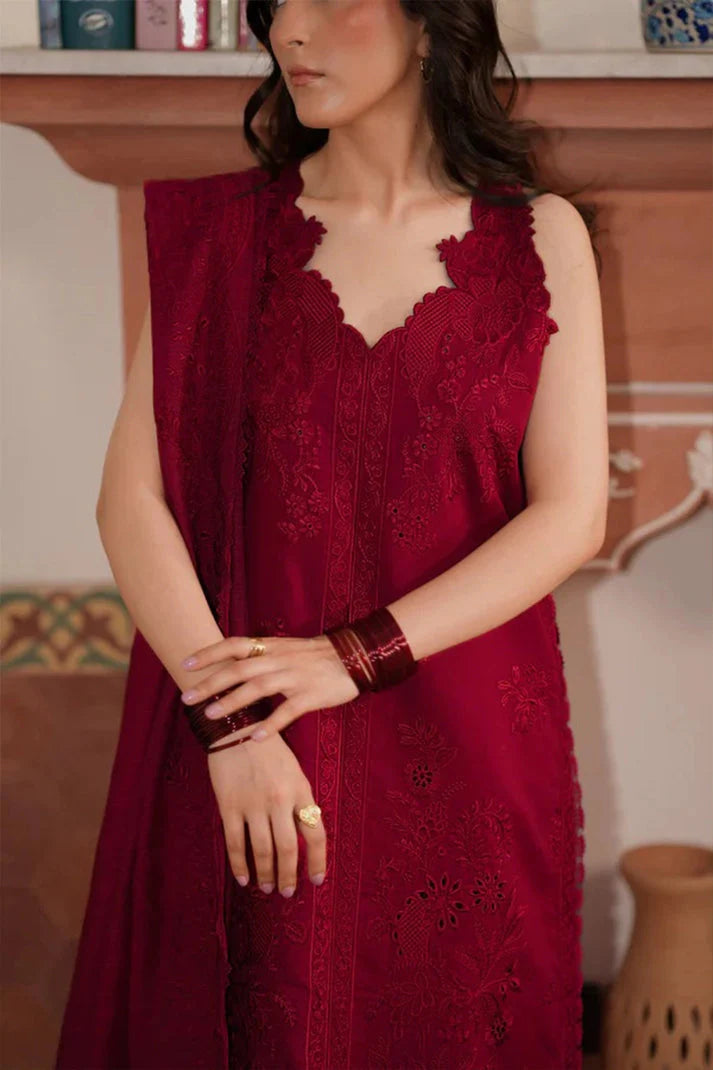 ZAIB- 3PC LAWN EMBROIDERED