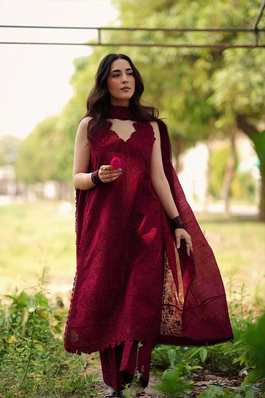 ZAIB- 3PC LAWN EMBROIDERED