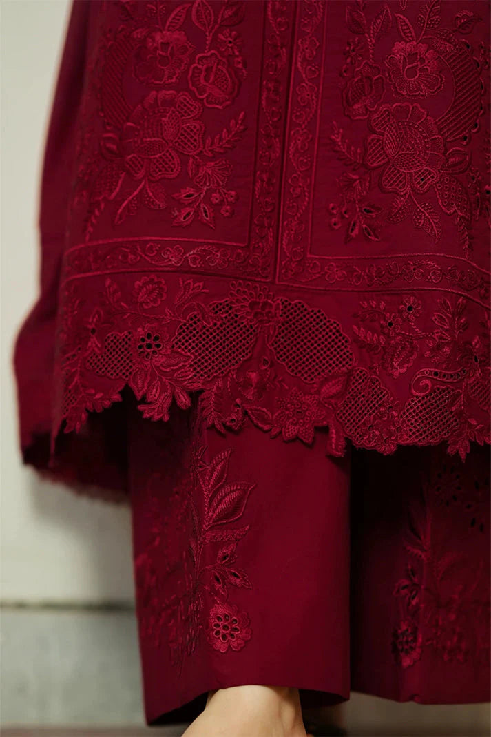 ZAIB- 3PC LAWN EMBROIDERED
