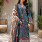 Azure Bloom – Premium Blue Embroidered 3 Piece Lawn Suit