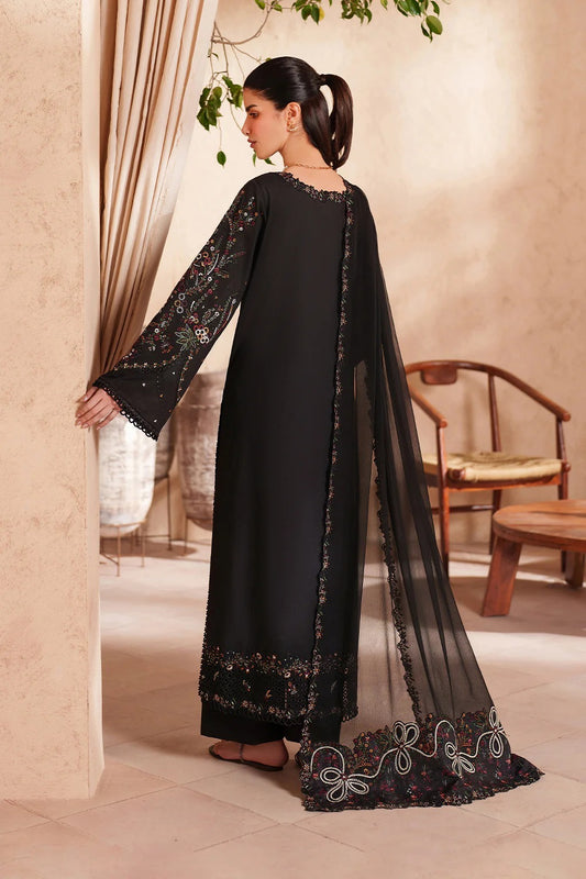 Noir Bloom – Luxury Black Embroidered 3 Piece Lawn Suit